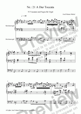 page one of Nr.: 21 A Dur Toccata