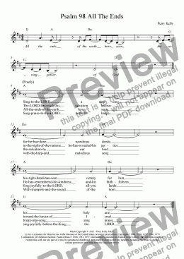 page one of Psalm  98 All The Ends