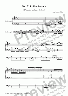 page one of Nr.: 25 Es Dur Toccata