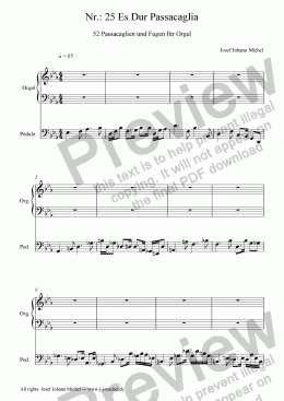 page one of Nr.: 25 Es Dur Passacaglia