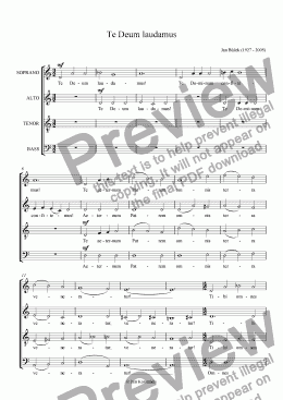 page one of Te Deum laudamus