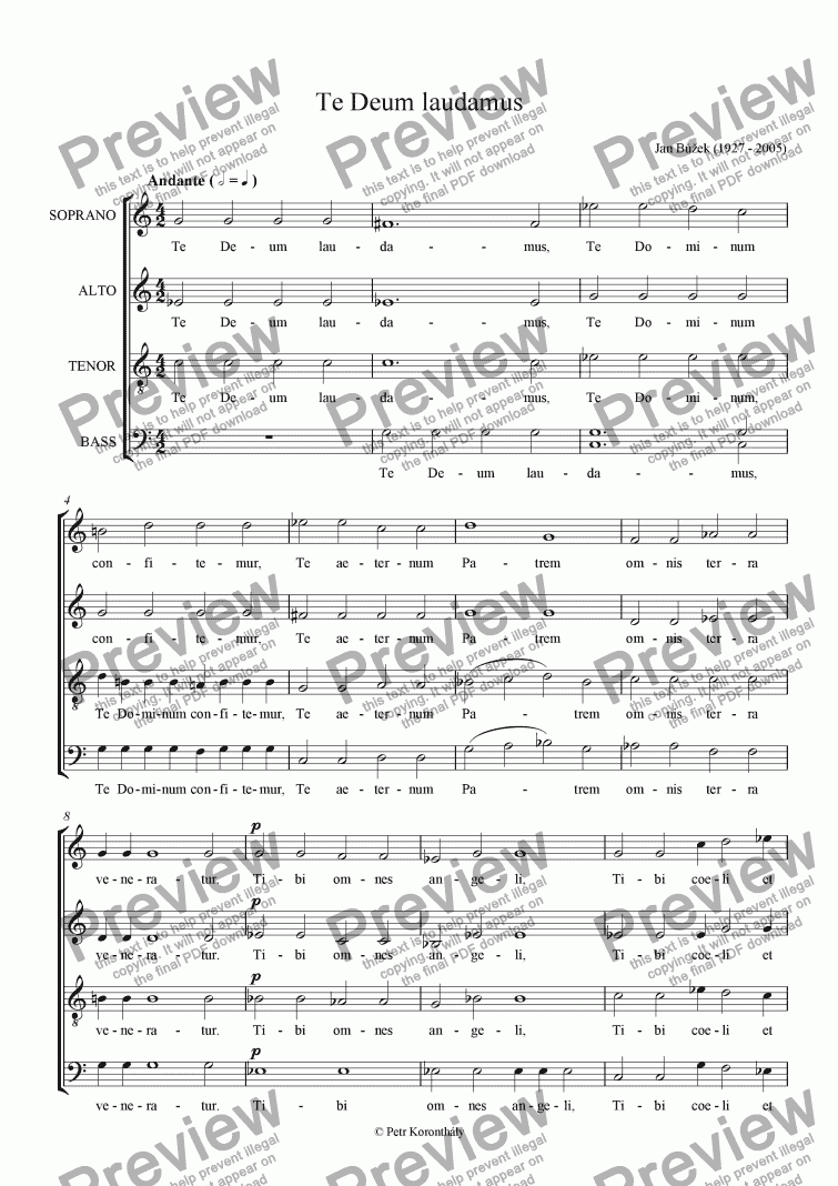 Te Deum Laudamus - Download Sheet Music PDF File