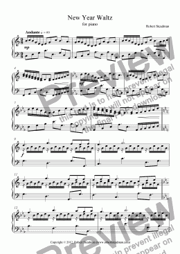 page one of New Year Waltz