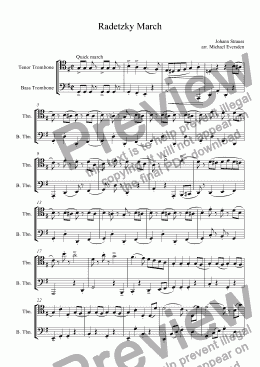 page one of Radetzky March