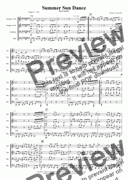 page one of Summer Sun Dance - Brass Quartet