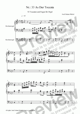 page one of Nr.: 33 As Dur Toccata