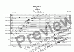 page one of Sound Waves for 7 Trumpets and Organ