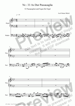 page one of Nr.: 33 As Dur Passacaglia