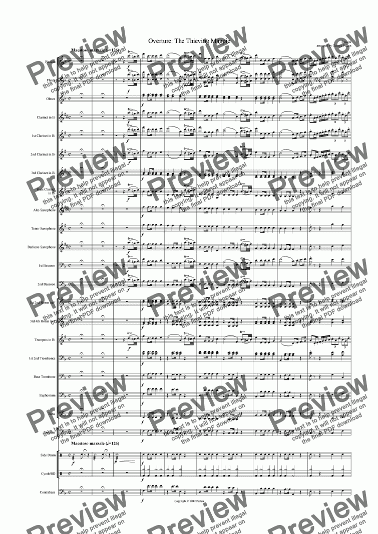 Overture The Thieving Magpie Cb Download Sheet Music Pdf File overture the thieving magpie cb for concert band wind band by rossini sheet music pdf file to download