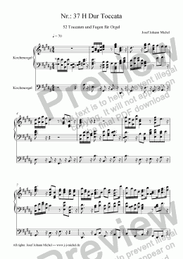 page one of Nr.: 37 H Dur Toccata