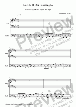 page one of Nr.: 37 H Dur Passacaglia