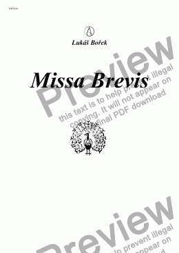 page one of Missa Brevis