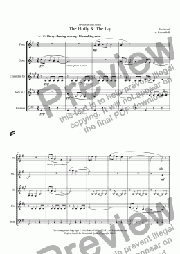 page one of Holly And The Ivy, The (woodwind quintet)