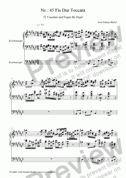 page one of Nr.: 45 Fis Dur Toccata