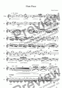 page one of Flute Piece