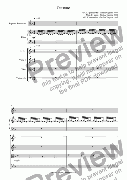 page one of Zero Project - Ostinato