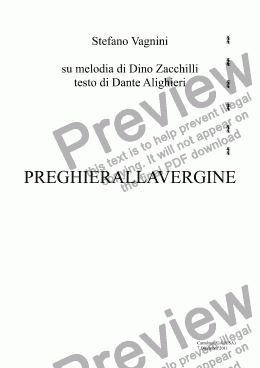 page one of PREGHIERALLAVERGINE