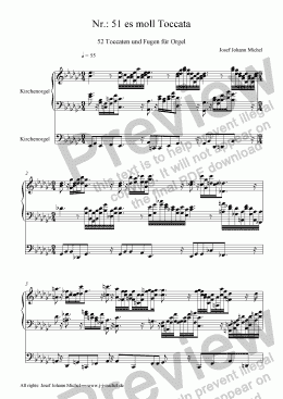 page one of Nr.: 51 es moll Toccata