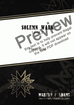 page one of Solemn Walk