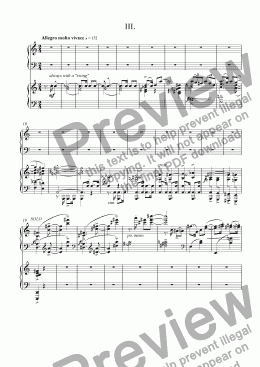 page one of Piano Concerto: III