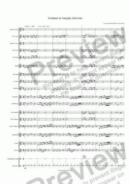 page one of Overture to Naughty Marietta