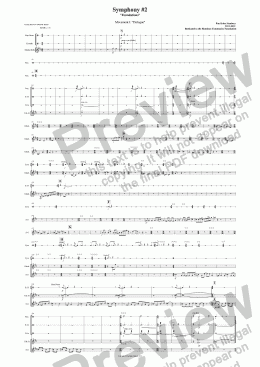 page one of Symphony #2  Mvt. I "Prologue" (Perc-combined)