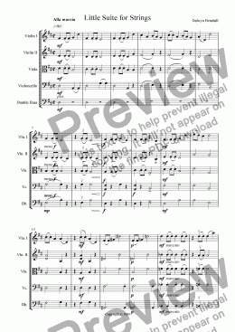 page one of Little Suite for Strings