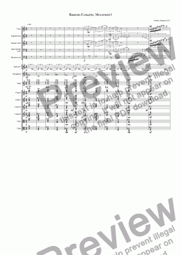 page one of Bassoon Concerto, Movement I