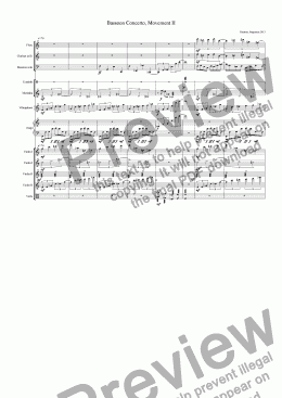 page one of Bassoon Concerto, Movement II