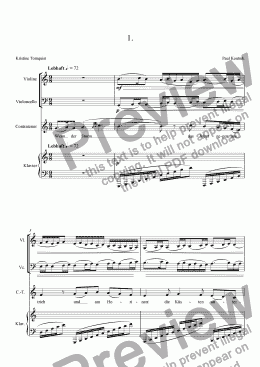 page one of Lieder der Matrosen 1 for counter tenor and piano trio