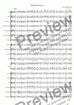 page one of Beautiful Saviour - Orchestra