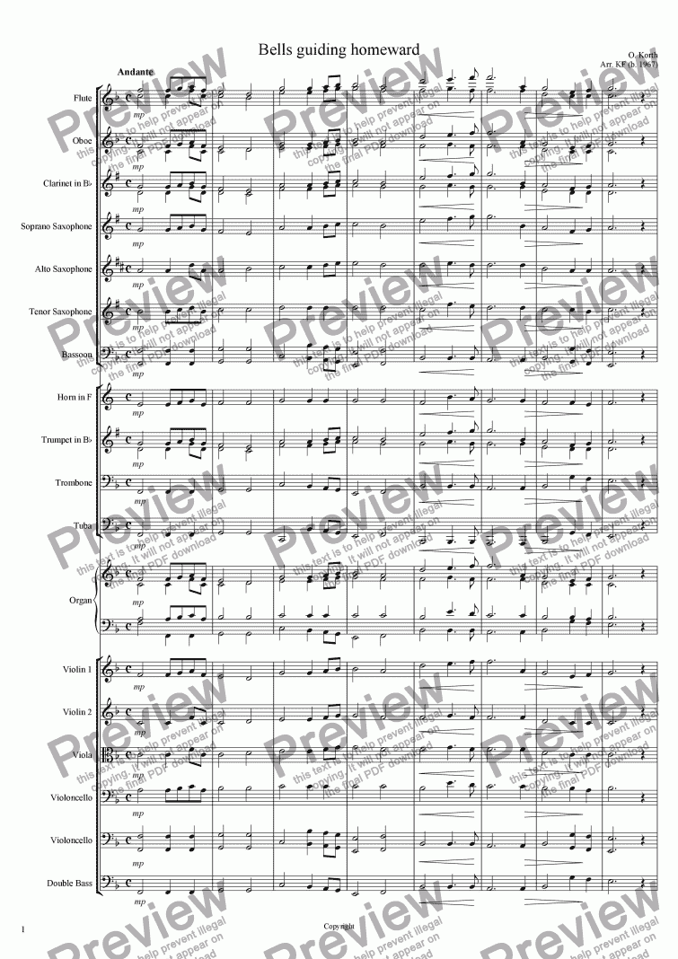 Bells Guiding Homeward Orchestra Download Sheet Music Pdf File