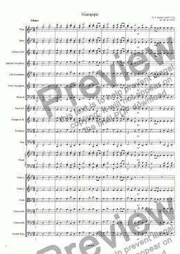 page one of Hornpipe - Orchestra