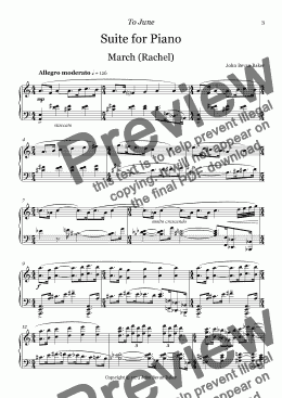 page one of Suite for Piano