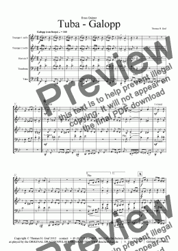 page one of Tuba - Galopp (Brass Quintet)