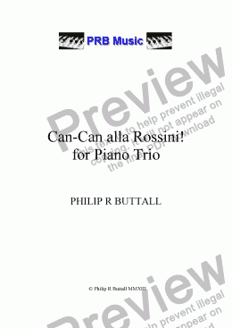 page one of Can-Can alla Rossini! (Piano Trio)