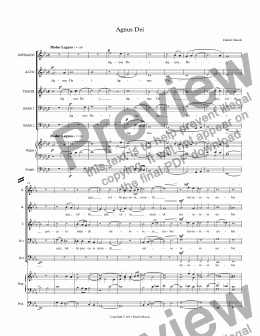 page one of Agnus Dei