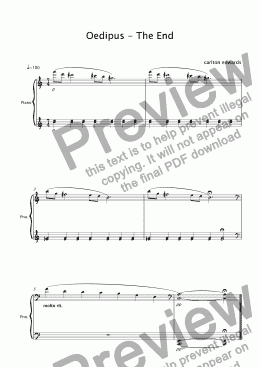page one of Oedipus - The End