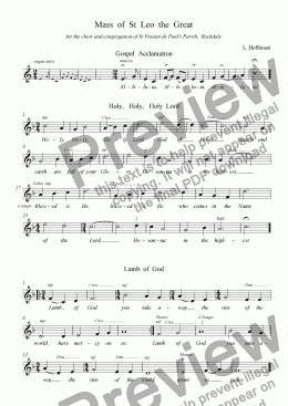 page one of St Leo Mass Choir Version