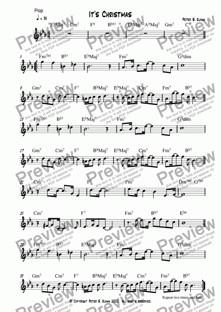 It's Christmas - Download Sheet Music PDF file