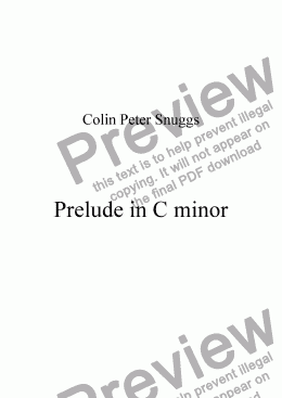 page one of Prelude in C minor