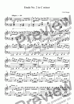 page one of Etude No. 2 in C minor