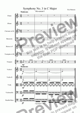 page one of Symphony No. 3 in C Major