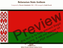 page one of Belarusian National Anthem for Brass Quintet (World National Anthem Series)