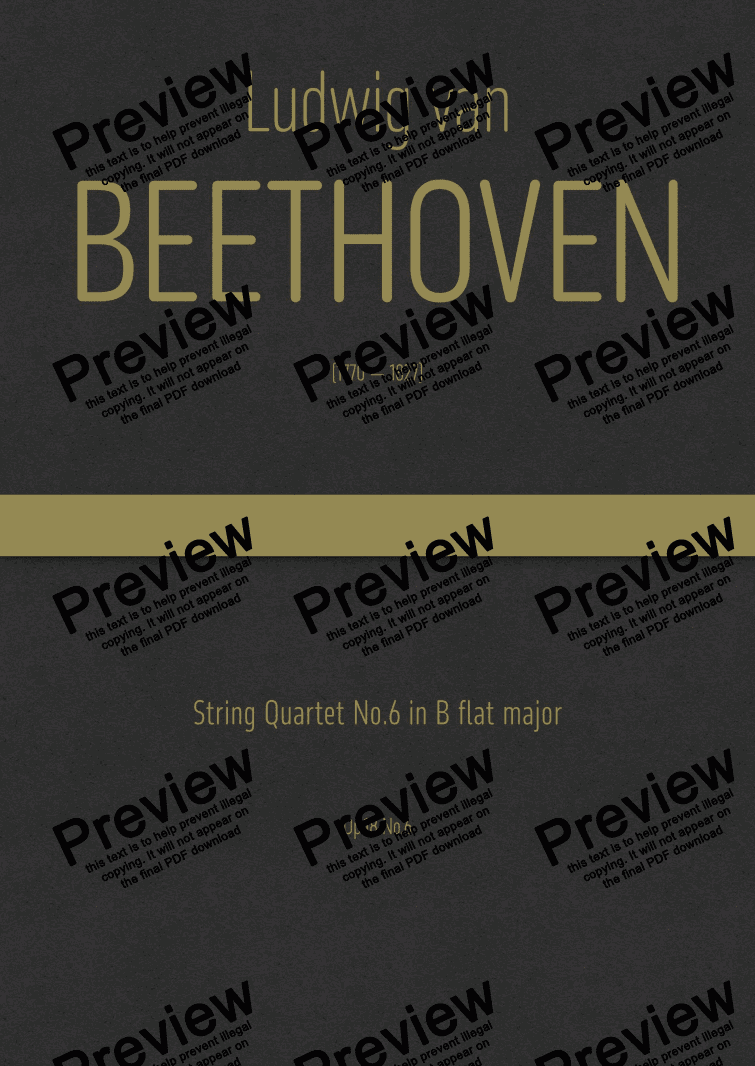 beethoven, string quartet in b-flat major, op. 18 no. 6