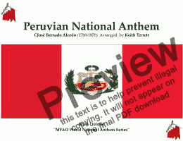 page one of Peruvian National Anthem for Brass Quintet (MFAO World National Anthem Series)