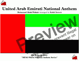page one of United Arab Emirates National Anthem for Brass Quintet (MFAO World National Anthem Series)