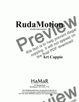 page one of Rudamotion