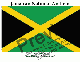 page one of Jamaican National Anthem for Brass Quintet