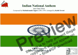 page one of Indian National Anthem for Brass Quintet (World National  Anthem Series)